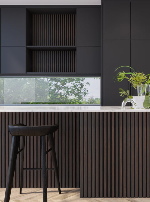 Profile Slat Acoustic Paneling - Natural Ebony - Profile Panels